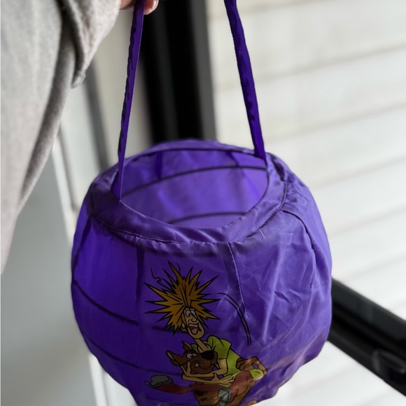 Vintage 90s Scooby DooPurple Halloween Trick-or-Treat collapsable Bag - Picture 1 of 10